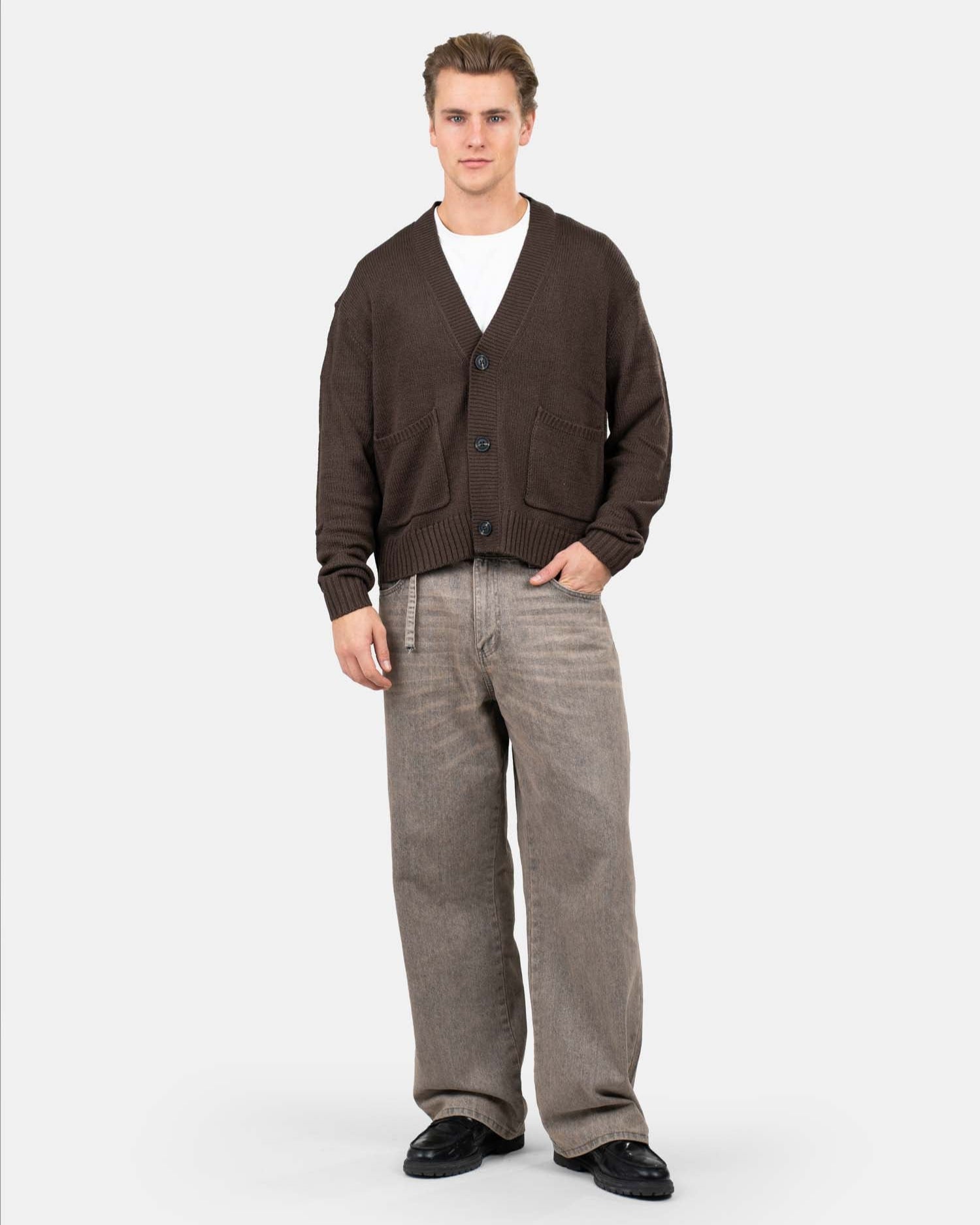 Cardigan With Pockets Brun | Skagen - clothing.dk